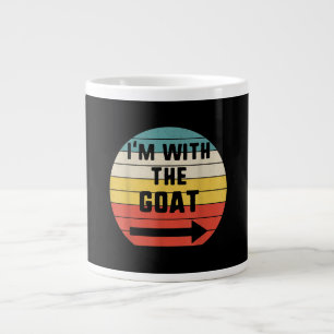 I'm With Goat Halloween Matching Couple Costume Large Coffee Mug