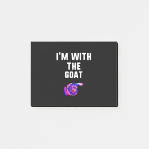 I'm With Goat Tie Dye Halloween Matching Couple Post-it Notes