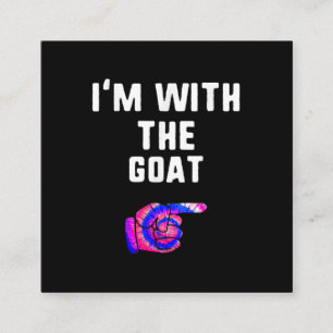I'm With Goat Tie Dye Halloween Matching Couple Square Business Card