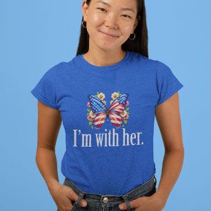 I'm With Her Kamala Harris Butterfly Women's Tri-Blend Shirt