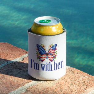 I'm With Her Kamala Harris for President Butterfly Can Cooler