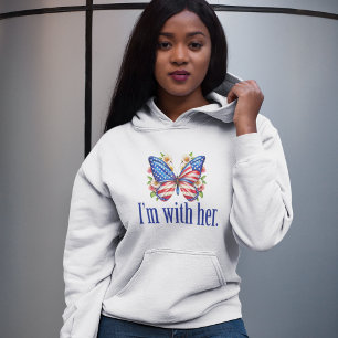 I'm With Her Kamala Harris for President Butterfly Hoodie