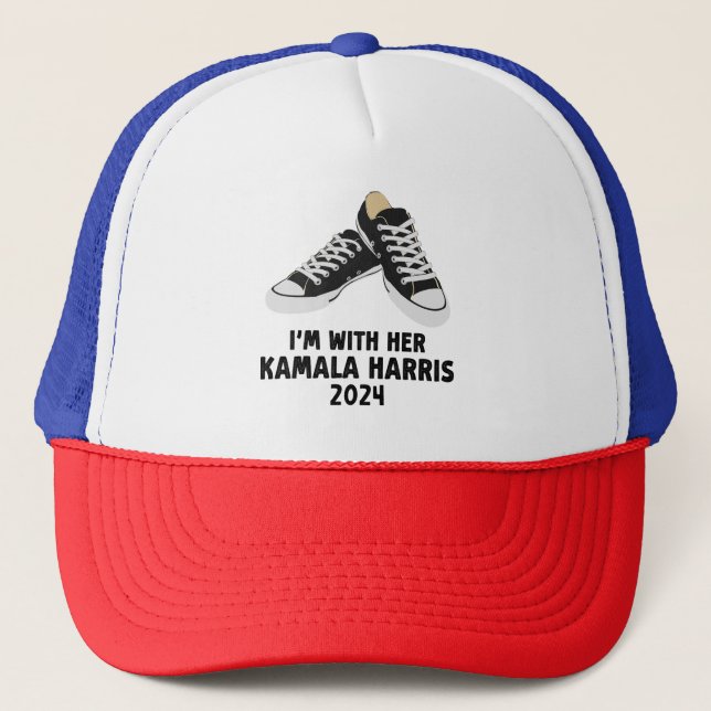 I'm With Her Kamala Harris Support Kamala Harris Trucker Hat (Front)