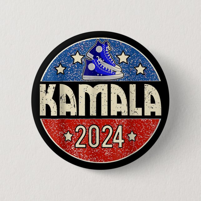 I'm With Her Kamala Vote For 2024 President Kamala 6 Cm Round Badge (Front)