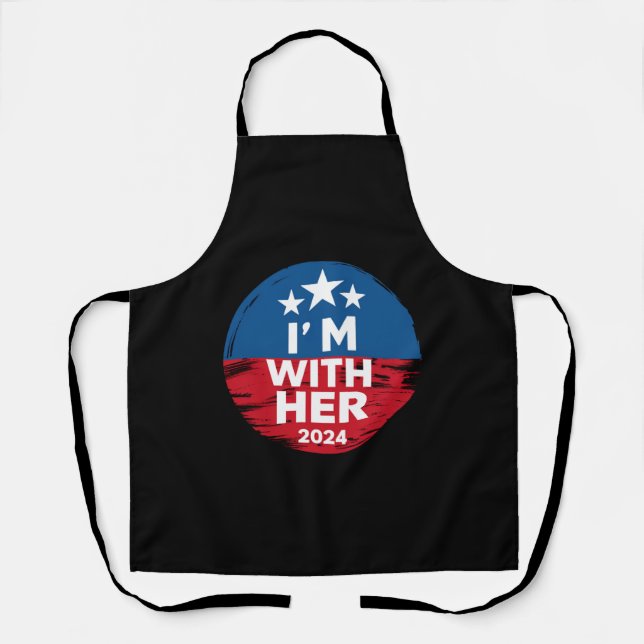 I'm With Her Kamala Vote For 2024 President Kamala Apron (Front)