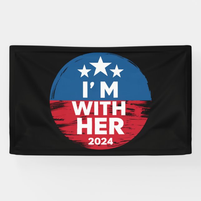 I'm With Her Kamala Vote For 2024 President Kamala Banner (Horizontal)