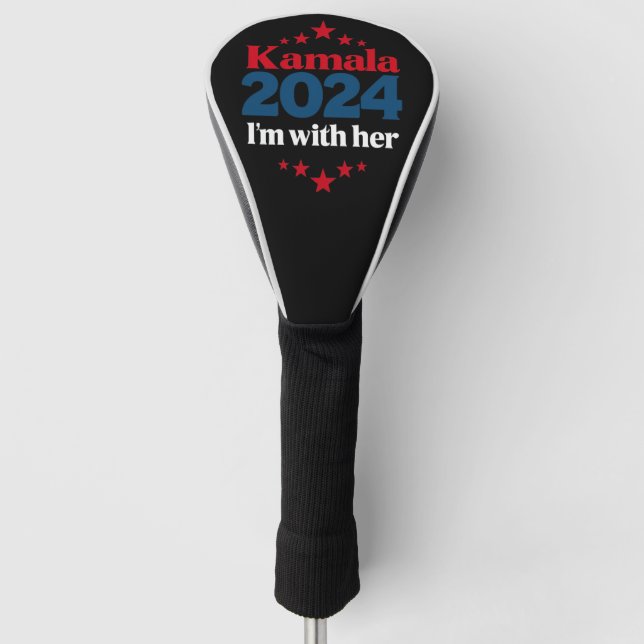 I'm With Her Kamala Vote For 2024 President Kamala Golf Head Cover (Front)