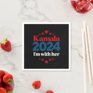 I'm With Her Kamala Vote For 2024 President Kamala Napkin
