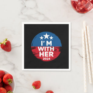 I'm With Her Kamala Vote For 2024 President Kamala Napkin
