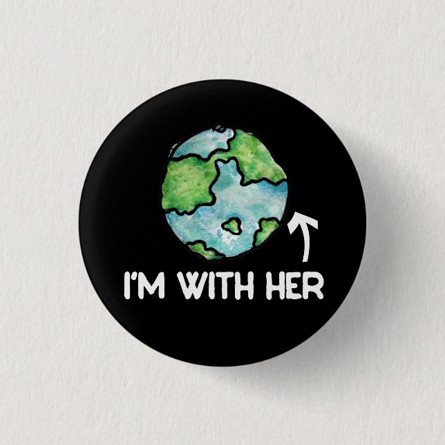 im with her science 3 cm round badge (Front)
