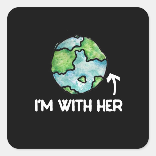 im with her science square sticker (Front)