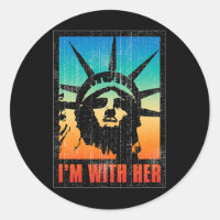 I'm With Her Statue Of Liberty Vintage Poster 
