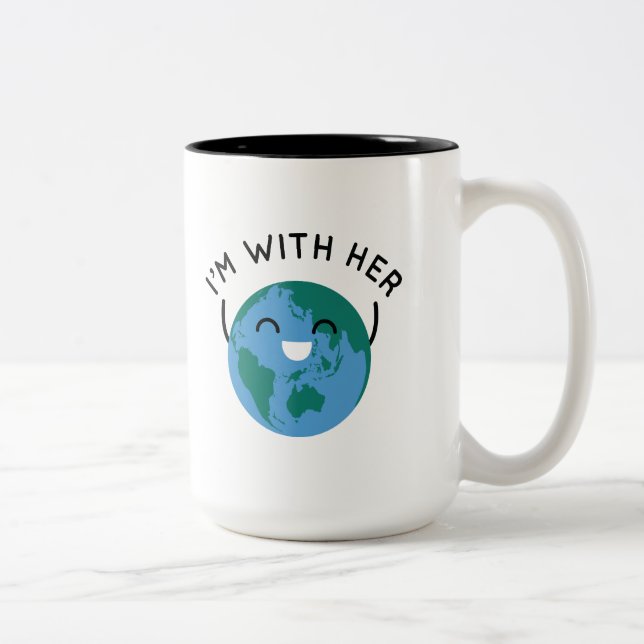 I'm With Her Two-Tone Coffee Mug (Right)