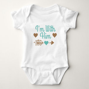 I'm With Him One-piece Baby Bodysuit