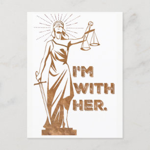 I'm With Justice Protest Postcard