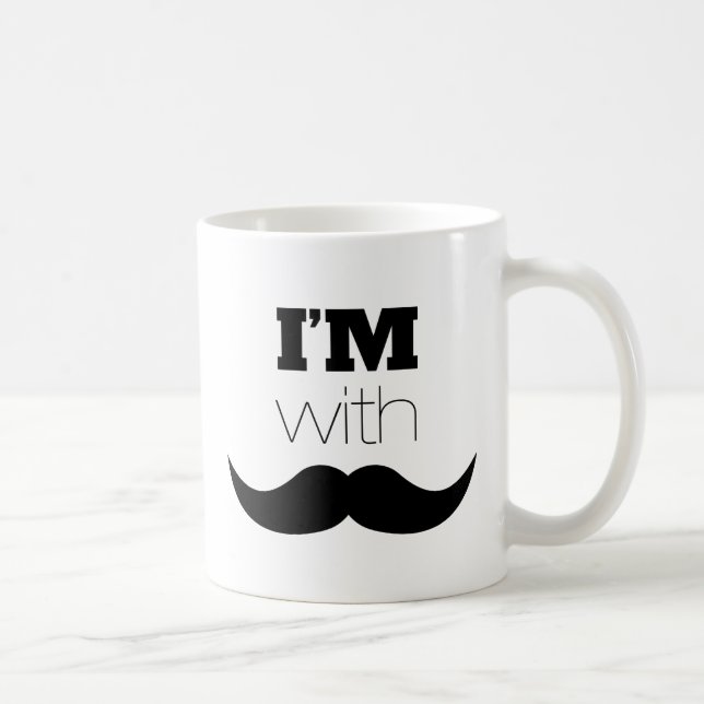 I'm With Moustache Coffee Mug (Right)
