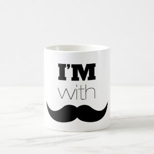 I'm With Moustache Coffee Mug