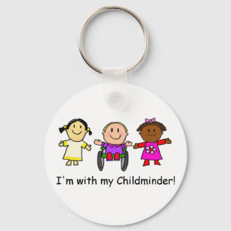 I'm with my childminder key ring