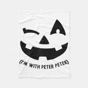 Im With Peter Couple Halloween Adult Women Her Eat Fleece Blanket