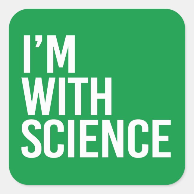 I'm with Science Square Sticker (Front)