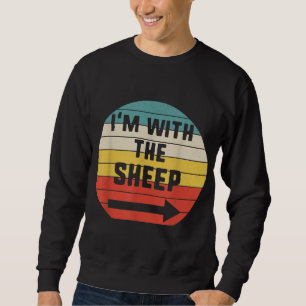 Im With Sheep Halloween Matching Couple Gift Sweatshirt