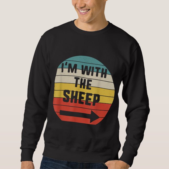 Im With Sheep | Halloween Matching Couple Gift Sweatshirt (Front)
