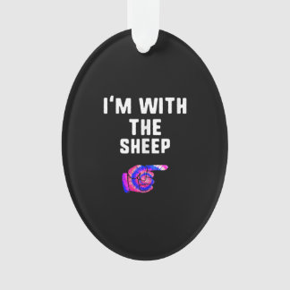 Im With Sheep Tie Dye | Halloween Dog Present Ornament