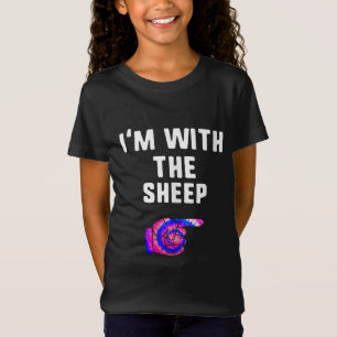 Im With Sheep Tie Dye Halloween Dog Present T-Shirt