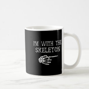 I'm With Skeleton Funny Couples Matching Halloween Coffee Mug