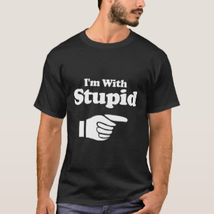 I'M With Stupid Hoodie Men Kids Women Manatee Shir T-Shirt