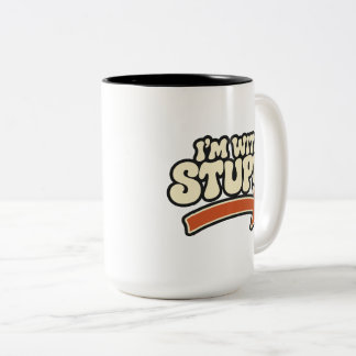 I'm With Stupid Mug – Funny Gag Gift Coffee Mug