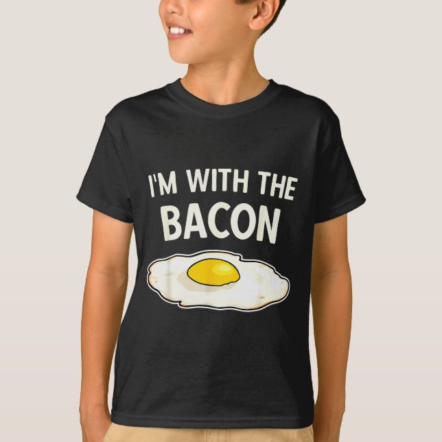 I'm With The Bacon Eggs Easy Halloween Matching Co T-Shirt (Front)