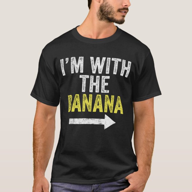 I'm With The Banana Costume Matching Couple T-Shirt (Front)