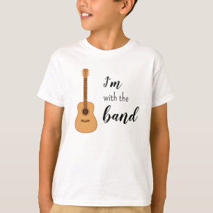 I'm with the Band Acoustic Guitar Kid Shirt