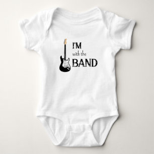 I'm with the Band Electric Guitar Baby Bodysuit