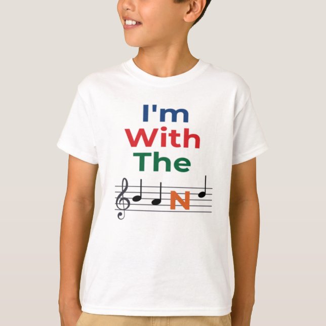 I'm With The Band Musician Music Humour T-Shirt (Front)
