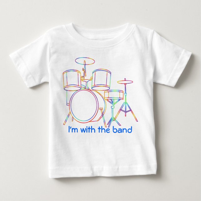 I'm with the band T-shirt  drums (Front)
