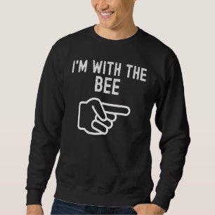 I'm With The Bee Couples Matching Halloween Cost Sweatshirt