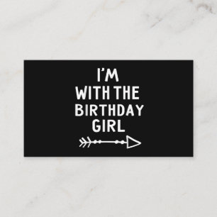 I'm With The Birthday Girl Happy Halloween Business Card