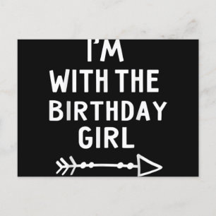 I'm With The Birthday Girl Happy Halloween Holiday Postcard