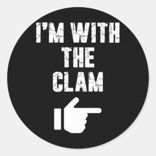 I'm with the Clam Fun Easy Playful Halloween Costu Classic Round Sticker