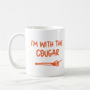 I'm with the Cougar Humour Halloween Birthday Gift Coffee Mug