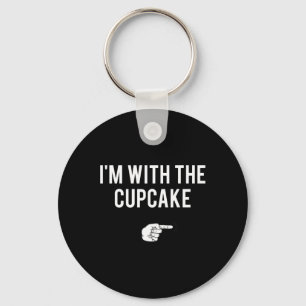I'm With The Cupcake Halloween Costume Funny Coupl Key Ring