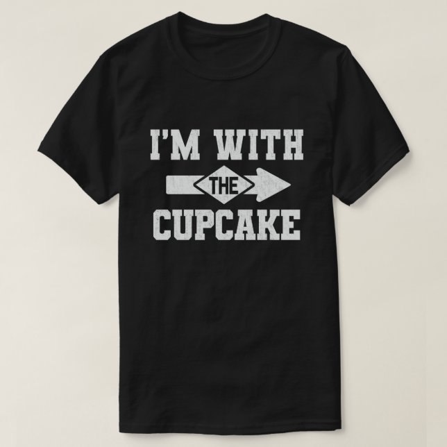 I'm With The Cupcake Matching Halloween Costume T-Shirt (Design Front)