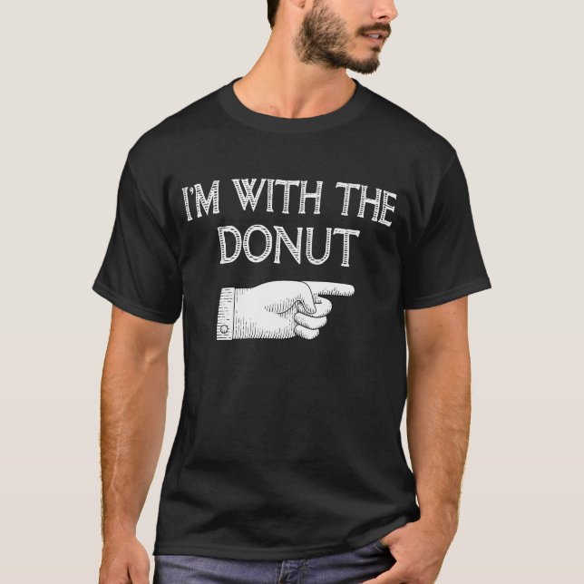 I'm With The Doughnut Matching Halloween Costume T-Shirt (Front)