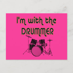 I'M WITH THE DRUMMER POSTCARD