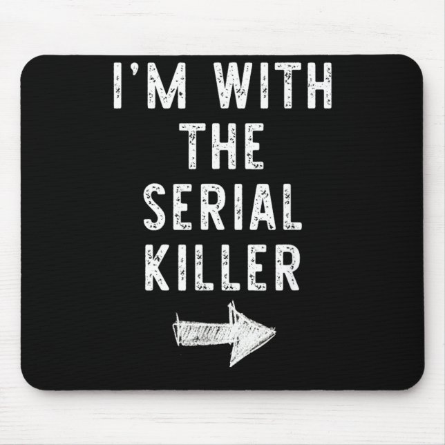 Im with The Funny Halloween Couple Costume Mouse Pad (Front)