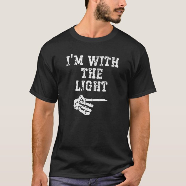 I'm with the Light Point Matching Couples Hallowee T-Shirt (Front)