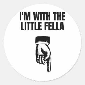 I'm With The Little Fella Embarring Vacation Swap  Classic Round Sticker