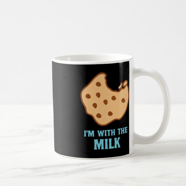 I'm With The Milk and Cookie Matching Couples Best Coffee Mug (Right)
